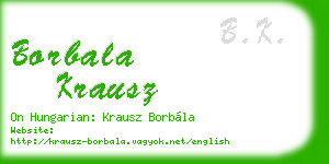 borbala krausz business card